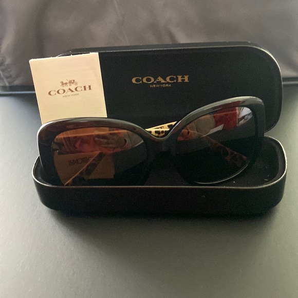 Coach Wild Beast Black/Ivory Sunglasses -AS IS - Picture 1 of 6